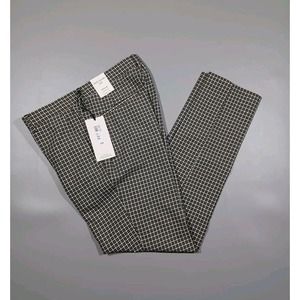 River Island Pants Mens 32x32 Brown Plaid Smart Skinny Fit New